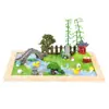 Paquete de Materiales para Paisaje Micro DIY Infantil Mundo Grande Arcilla Creativa Pegamento Marco de Madera Hecho a Mano Juguetes Educativos