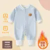 Los monos de otoño e invierno se pueden personalizar con impresión de logotipo, basados en imágenes y muestras, Monos de forro polar clase A, Ropa para recién nacidos personalizada con imágenes