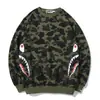2025 Nova Marca de Moda Camuflado Ape Bape Tubarão Gola Redonda Moletom Impressão Digital 3D Roupas de Casal Masculinas e Femininas