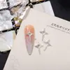 Itens Mais Vendidos Transfronteiriços: Brincos de Cruz Cromados, Acessórios para Nail Art, Liga de Zinco com Strass Estilo Punk Retrô, Diamantes para Unhas Vestíveis