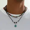 Set de Colgante de Collar Multicapa Transfronterizo de Amazon, Gargantilla de Moda Estilo Retro, Cadena para Suéter Estilo Étnico al por Mayor