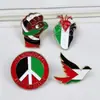 Broches da Série Bandeira da Palestina Transfronteiriça, Insígnias Metálicas Personalizadas em Formato de Punho e Pássaro, Acessórios para Vestuário em Estoque