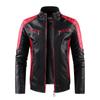 Comercio exterior en stock nuevo 2024 primavera rock ropa de cuero para hombre moda ajuste urbano cuello mao casual ropa de moda de cuero PU