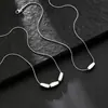 Collar Colgante Cilíndrico Minimalista de Acero de Titanio para Hombres y Mujeres, Cadena para Clavícula Estilo Fresco, Cadena Versátil de Hueso de Serpiente de Lujo Ligero, Estilo de Pareja