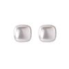 Pendientes de perlas cuadradas de plata de ley 925 para mujer, diseño sencillo de nicho, estilo dulce y elegante, con cuentas de goma 9272