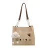 Mochila de Gran Capacidad con Bloques de Color para Primavera y Otoño 2026 Nueva Moda para Mujer Bolso Tote Retro de un Solo Hombro para Viajes