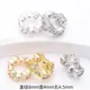Contas Espaçadoras Vazadas com Zircônia Micro-Incrustada Banhadas a Ouro 14K Acessórios para Montagem de Pulseiras e Colares Acessórios de Cristal