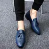 Verano 2020 Nuevo Estilo Británico Versátil Zapatos Mocasines de Cuero para Hombre Zapatos Trendy sin Cordones Estilo Coreano Zapatos de Cuero para Peluquero