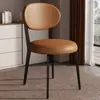 Silla de Comedor Escandinava Hogar Simple Taburete con Respaldo de Cuero Silla Hormiga de Diseñador Ocio Creativo Silla de Comedor Apilable