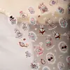 Nuevas Pegatinas para Uñas Delgadas y Duraderas de Encaje Retro con Conejito, Lindas de Dibujos Animados, Pegatinas Decorativas Impermeables para Uñas, DIY