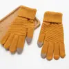 Guantes Cálidos Estilo Coreano para Invierno, Engrosados para Ciclismo, Separados por Dedos, a Prueba de Frío, Felpa de Cristal de Terciopelo para Pantalla Táctil, Lindos para Mujer Estilo Nuevo