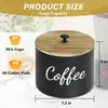 Caja de Almacenamiento de Granos de Café de Madera Transfronteriza con Tapa Mostrador Caja de Madera Multiusos Estación de Café Almacenamiento de Filtros Cubo