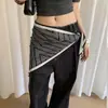 Pañuelo Estampado Étnico de Alta Gama Vintage para Mujer, Ropa en Capas de Nicho con Faldas y Jeans, Accesorio de Triángulo de Seda Moderno