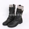 Botas nuevas de comercio exterior Juti en stock 2021, botas Martin de lana con boca de boca plana de talla grande para mujer de comercio exterior europeo y americano de invierno
