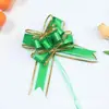 Novo Laço de Organza Grande com Borda Dourada e Acabamento Escovado para Decoração de Carro de Casamento e Presente de Natal