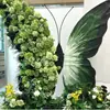 Decoración de ventana de exhibición de flores artificiales de mariposa gigante, soporte de mariposa floral, flor decorativa para accesorios de fotos y exhibición