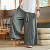 Pantalones Casuales Súper Holgados Rectos con Correa para Hombre Talla Extra Verano Seda de Hielo Pierna Ancha Caídos Perezosos Harlan Antiguo