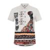 Nueva colección de camisas casuales de moda con estampado digital de tendencia de camisa de manga corta sin plancha para hombre de comercio exterior