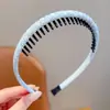 Diadema de Tela a Cuadros para Niñas con Dientes para Bebé, Lazo para el Cabello Antideslizante, Diadema Simple para Fijar Mechones Sueltos Infantiles, Nuevo