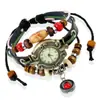 Ventas Directas de Fábrica, Recomendación Más Vendida: Relojes Pulsera Estilo Europeo y Americano, Relojes Pulsera de Cuero con Cuentas, Relojes de Cuero Favoritos de los Estudiantes