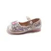 Zapatos de Salón Individuales para Niñas 2026 Verano Nueva Moda Moda Infantil Elegantes Zapatos de Cristal de Princesa Zapatos de Baile de Rendimiento para Niños Pequeños