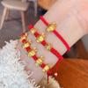 Pulsera de Conejo de Temperamento para Mujer, Pulsera de Cuerda Trenzada Roja de Cinco Bendiciones Conejo, Pulsera de Joyería de Lujo Ligero y Alta Gama al por Mayor