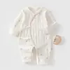 Mono de algodón puro Clase A para bebé recién nacido de 0 a 3 meses, primavera y otoño, algodón puro, sin costuras, cómodo, estilo mariposa, traje de una pieza para gatear