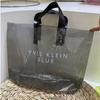 Bolsa de plástico translúcida verde fruta, embalaje portátil, bolsa de compras para ropa de regalo, ropa para niños, caja de zapatos, bolsa con logotipo