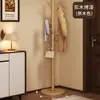 Perchero de madera, perchero de pie para dormitorio, uso doméstico, barra colgante vertical simple de madera de haya, perchero para bolsos de interior