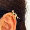 Brincos Transfronteiriços Europeus e Americanos Femininos com Sentido Moda Criativa Clipe de Orelha Olhos Verdes Elfo Engraçado Joia de Orelha de Gato