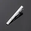 En stock boutique galvanizado plata arenado brillante diamante clip para corbata comercio exterior venta caliente accesorios formales para hombre clip para corbata profesional