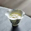 Taza de Té Inno Kisho Arita-Yaki Gradiente Pastel Patrón de Mariposa y Flor, Taza Personal de Alto Valor para Mujeres, Taza para Beber Té