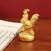 Galos Dourados Personalizáveis Lingotes Geradores de Riqueza Sacos de Dinheiro Galo do Zodíaco Ornaments de Feng Shui para Escritório em Casa Atrai Riqueza Atacado Dropshipping