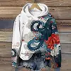 Sudadera con capucha para mujer, estilo digital 3D, estampado de pulpo, suéter con capucha de comercio exterior, venta al por mayor
