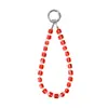 Cadena de Teléfono de Muñeca Corta en Stock, Pulsera Colgante de Cubo de Azúcar de Cristal de Moda y Sencilla, Hecha a Mano de Alta Calidad con Abalorios para Mujer
