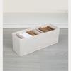Caja de almacenamiento para calcetines de algodón y lino plegable de tela lavada caja de almacenamiento de escritorio para el hogar cajón de armario caja organizadora de ropa interior