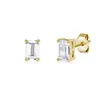 Amazon Moda Aretes Cuadrados Grandes de Circonita Súper Brillantes con Aguja de Plata 925 Estilo Coreano con Diamantes de Cristal Exclusivamente para Ventas Transfronterizas