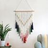 Colgante de Pared Bohemio Tapiz Tejido a Mano Colgante de Pared Cuerda de Algodón Colorida Tapiz con Borlas Fondo para Decoración de Entrada Dormitorio