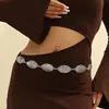 Corrente de Cintura de Corrente de Metal Retrô Europeia e Americana Feminina Decorativa Versátil de Verão Combinando com Saia Vestido Terno Cinto Feminino Largo