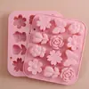 En Stock 12 Diferentes Flores Consecutivas Forma de Mariposa Molde de Silicona Molde para Pastel Chocolate Molde para Hielo Molde para Pegamento