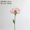Hierro de Vidrio Zibo Alambre de Hierro Simulado Hecho a Mano Flor de Diciembre Adornos de Decoración para Escritorio Artículo Caliente de Comercio Exterior Transfronterizo