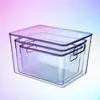 Caja de Almacenamiento de Escritorio Acrílica Transparente Estrecha Larga con Tapa Papelería Bolígrafo Material Bloc de Notas Pegatina Nota Caja de Almacenamiento Miscelánea