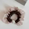 Elástico de Cabelo de Alta Elasticidade com Estilo Despojado, Acessório de Cabelo com Pérolas para um Look Sofisticado, Anel de Cabelo para Coque