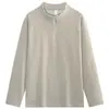 Suministro transfronterizo exclusivo: Sudadera casual de moda para hombre Klesier de lana de camello de 300 gramos, con media cremallera, versátil, color liso