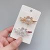 Horquilla coreana ins de pedrería con flor de ciruelo, perla elegante, tocado estilo coreano, clip lateral, clip para flequillo, estilo japonés y coreano, flor, clip de pico de pato