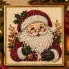 Colgante Creativo Transfronterizo de Acrílico 5D con Papá Noel y Pintura de Diamantes para Puerta o Pared, Colgante Decorativo DIY