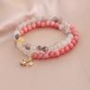 Nueva pulsera china de piedra Shoushan natural Tianshan Cui Lianpeng Ping An con hebilla de cristal, pulsera de dopamina de doble capa con nicho