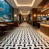 Azulejos de mosaico brilhantes personalizados, 600x1200, para redes de restaurantes, corredores de hotéis e projetos de arte em vilas, apresentando um acabamento brilhante
