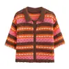 Estilo Europeo y Americano Amazon Aliexpress Popular Moda Tendencia Versátil Moda Rayas Camisa Polo Chaqueta de Punto Traje