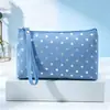Bolsa de maquillaje fresca y sencilla con estampado de lunares para mujer, versión coreana, neceser con cremallera engrosada, bolsa de almacenamiento de cosméticos portátil para viajes